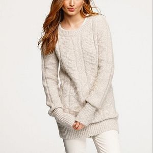 Nili Lotan Cream Cable Knit Sweater